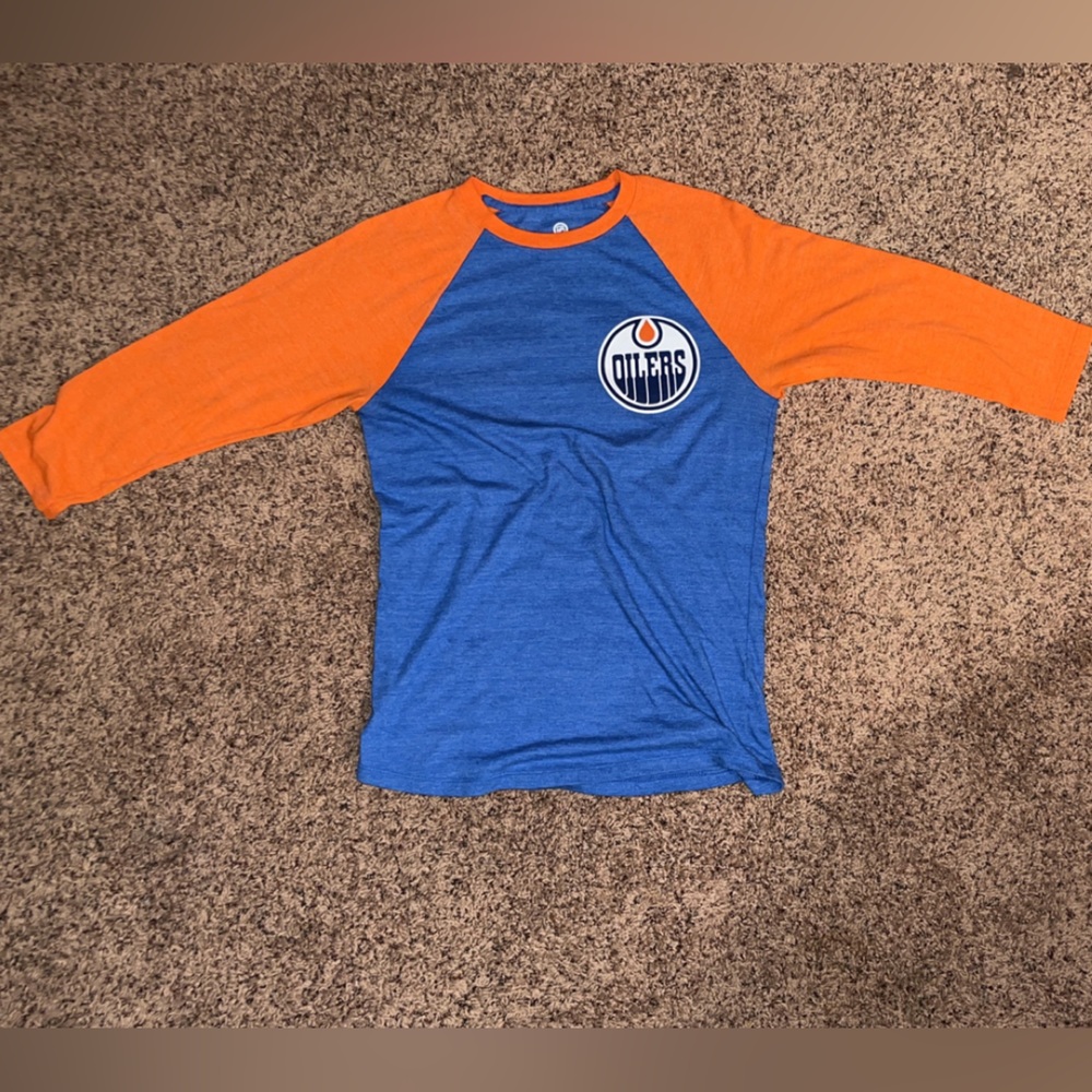 NHL Fanatics OILERS Official 3/4 sleeve shirt
